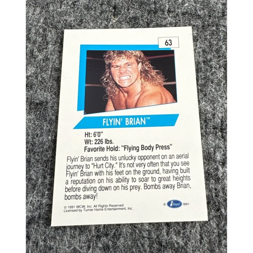 WCW 1991 Flyin Brian Trading Cards